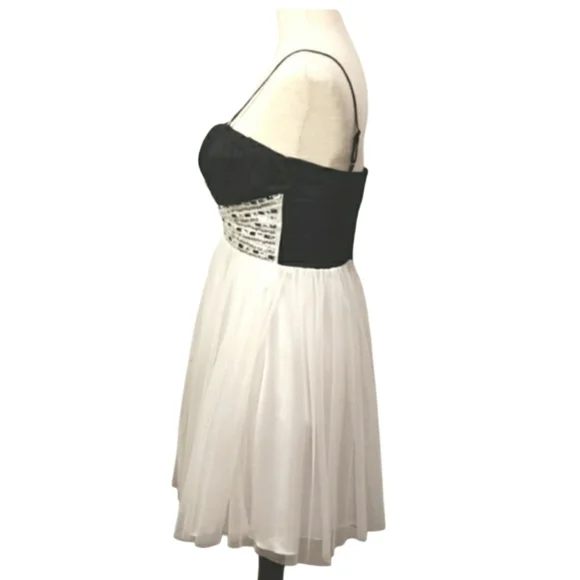 Deb Y2k Bead & Sequins Embellishment  Mini Dress Size 3/4 - Picture 4 of 14